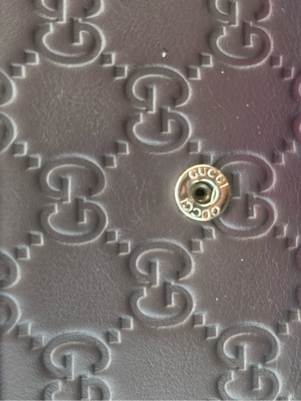 Gucci Guccissima Continental Wallet Taupe Brown Leather Authentic - Picture 10 of 10